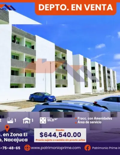 departamento en villahermosa el cedro