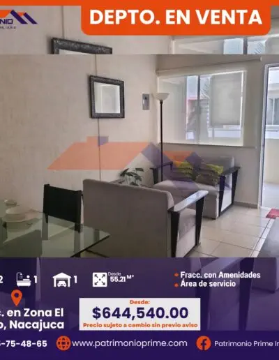 departamento en villahermosa el cedro sala