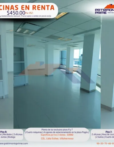 oficinas corporativas en renta en villahermosa tabasco en edificio