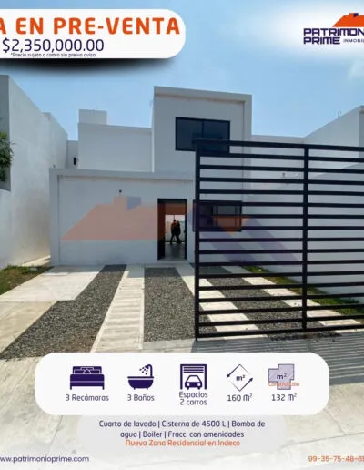 casa en venta en indeco villahermosa en privada fraccionamiento con alberca