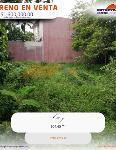terreno en venta pyasur villahermosa tabasco