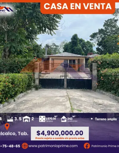 Casa en venta en Comalcalco
