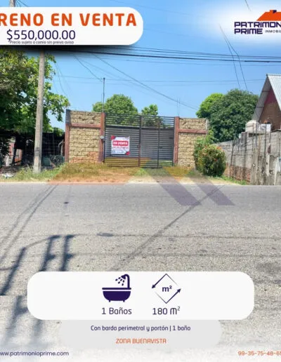 terreno en venta en villahermosa Buenavista tabasco