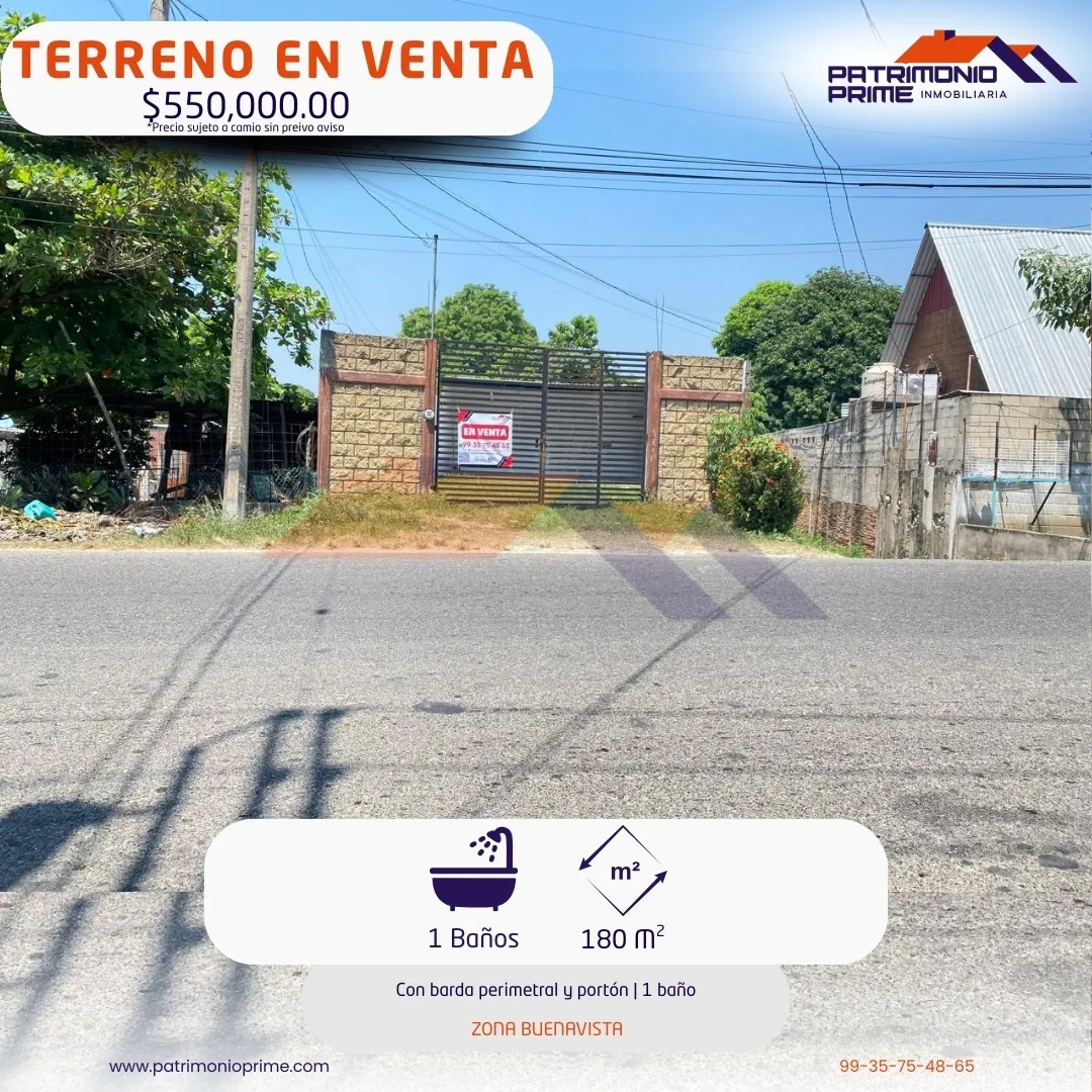 terreno en venta en villahermosa Buenavista tabasco