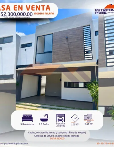 casa en venta zona indeco villahermosa mod milano el cedro fachada