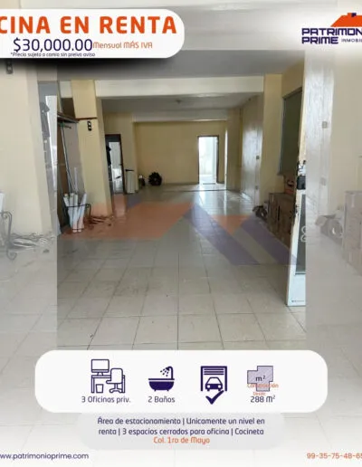 oficina en renta en villahermosa con amplios espacios