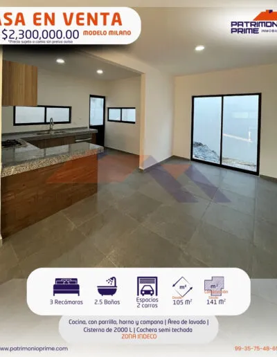 casa en venta zona indeco villahermosa mod milano el cedro sala comedor