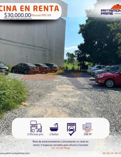 oficina con estacionamiento en alquiler villahermosa
