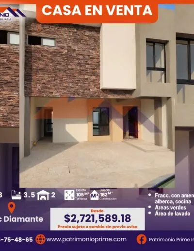 CASA EN VENTA VILLAHERMOSA FRACCIONAMIENTO DIAMANTE