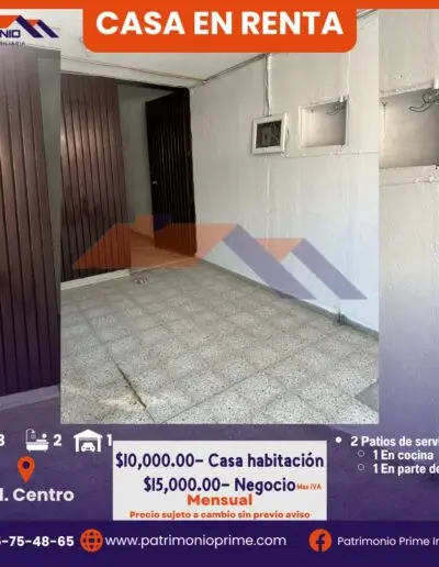 CASA EN RENTA PARA NEGOCIO VILLAHERMOSA CENTRO