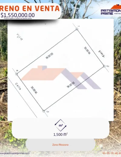 terreno rectangular en zona altozano