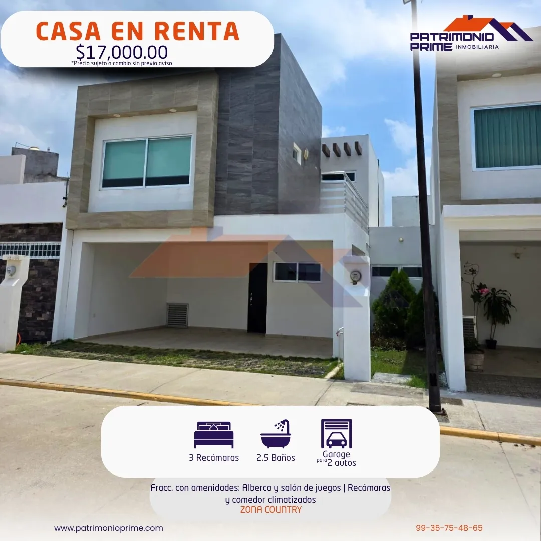 casa en renta en country villahermosa