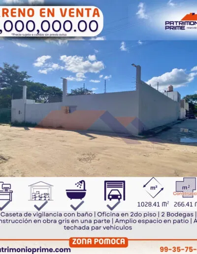 terreno bordeado en venta Pomoca tabasco