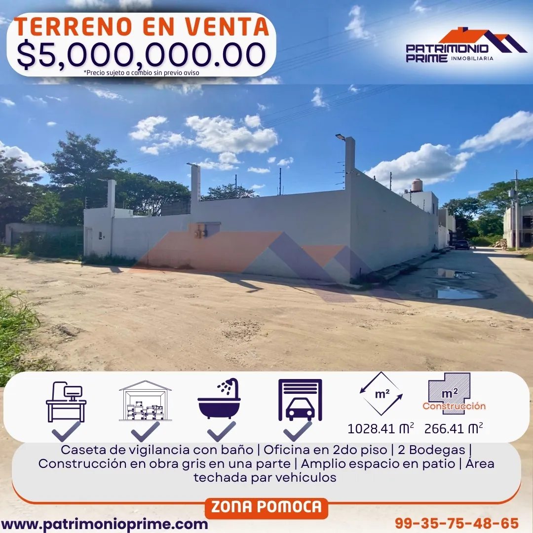 terreno bordeado en venta Pomoca tabasco