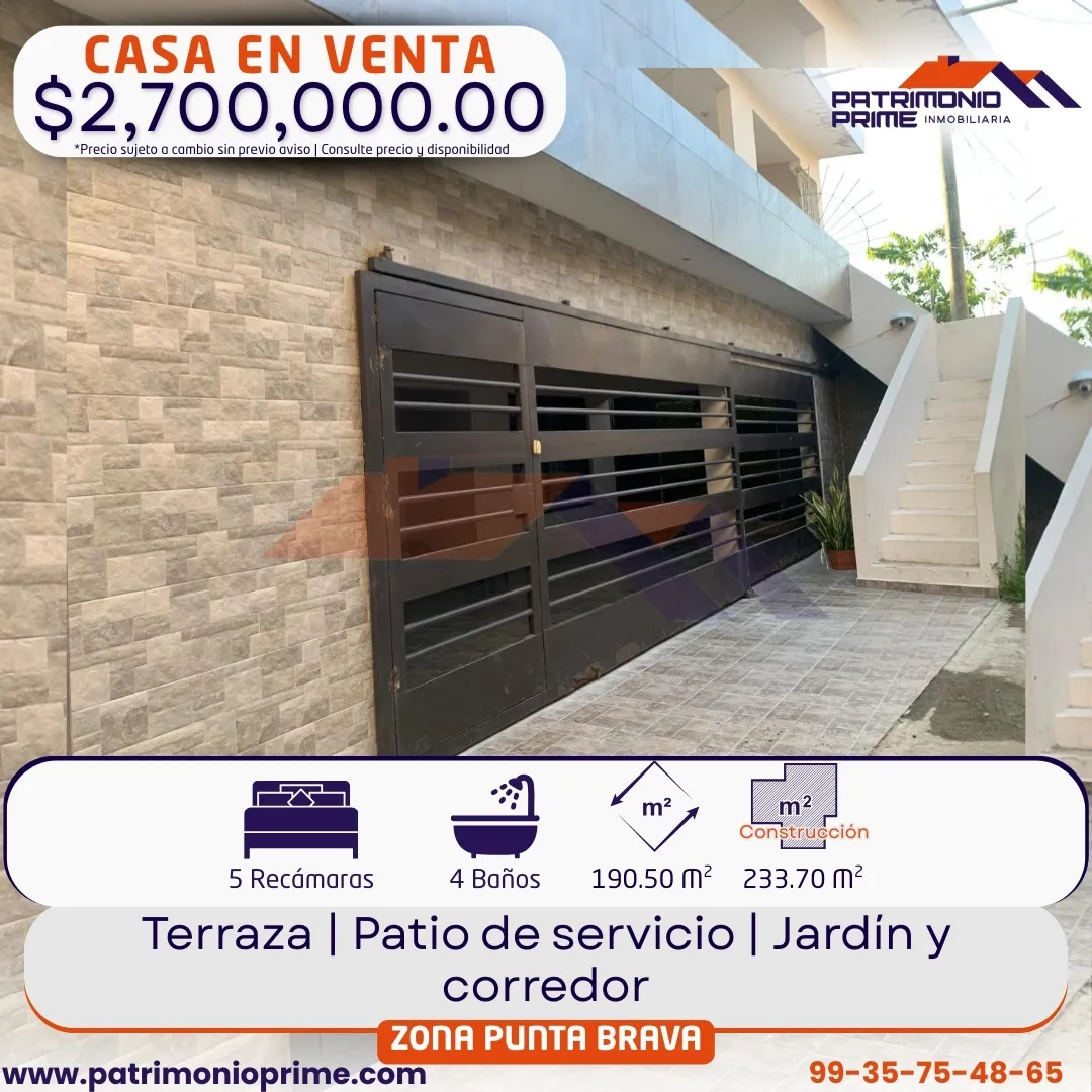 casa en venta en villahermosa zona punta brava
