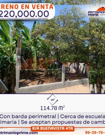 terreno en venta en Buenavista tabasco